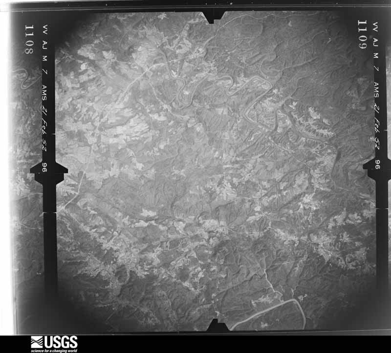 U.S. Geological Survey aerial photograph, 1952-02-21, scale 1:69000