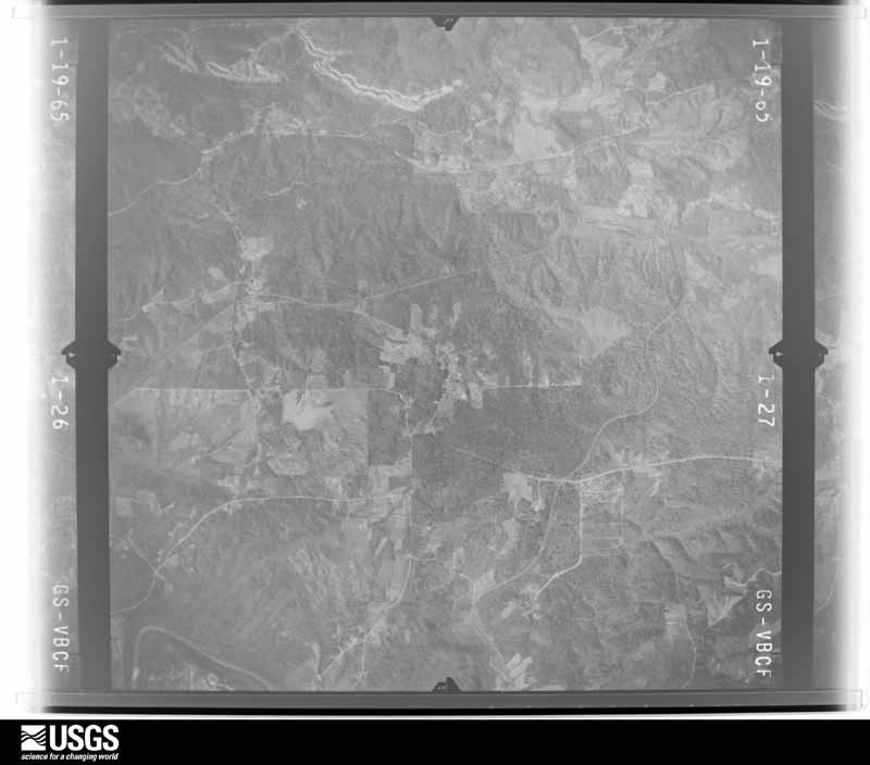 U.S. Geological Survey aerial photograph, 1965-01-19, scale 1:27000
