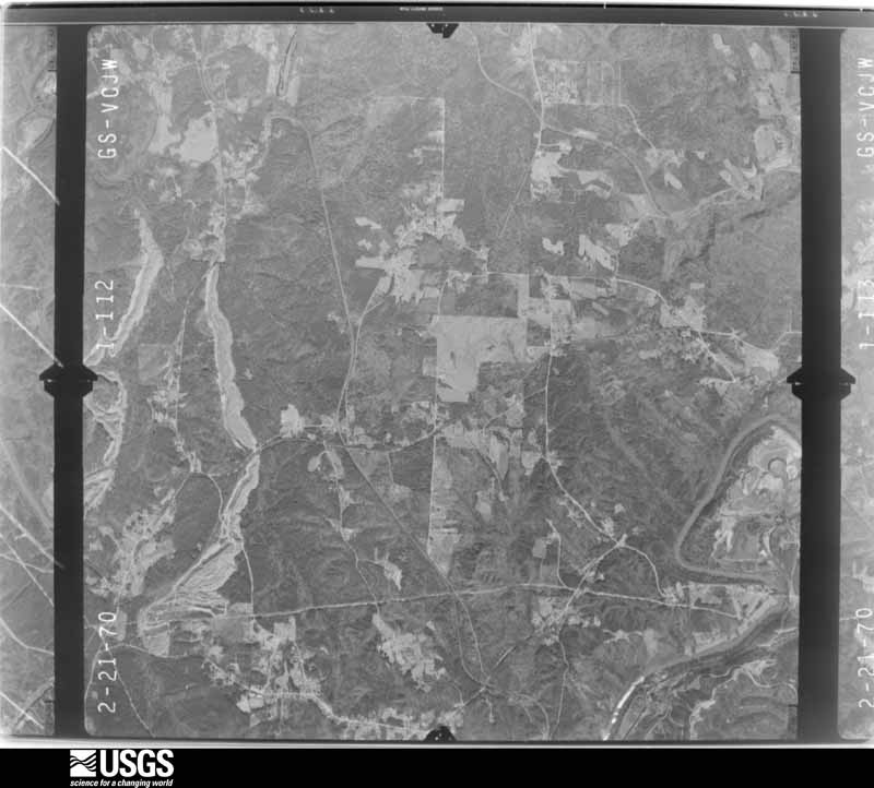 U.S. Geological Survey aerial photograph, 1970-02-21, scale 1:28000