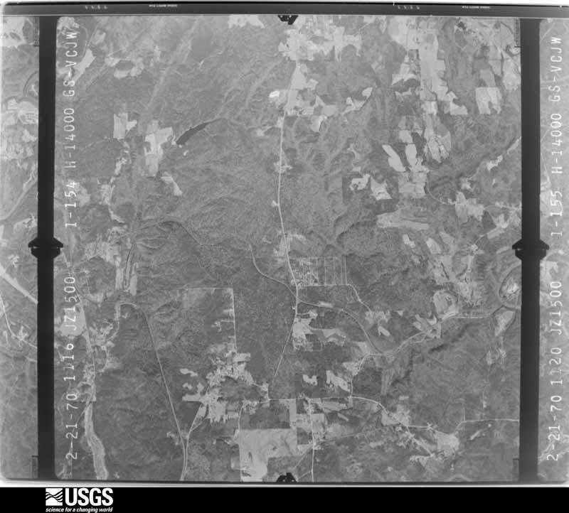 U.S. Geological Survey aerial photograph, 1970-02-21, scale 1:28000