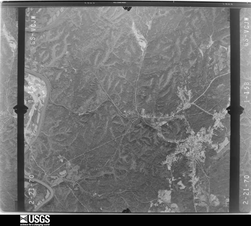 U.S. Geological Survey aerial photograph, 1970-02-21, scale 1:28000