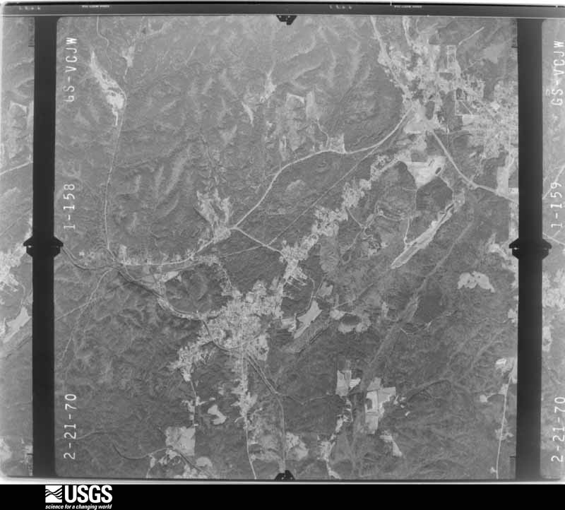 U.S. Geological Survey aerial photograph, 1970-02-21, scale 1:28000