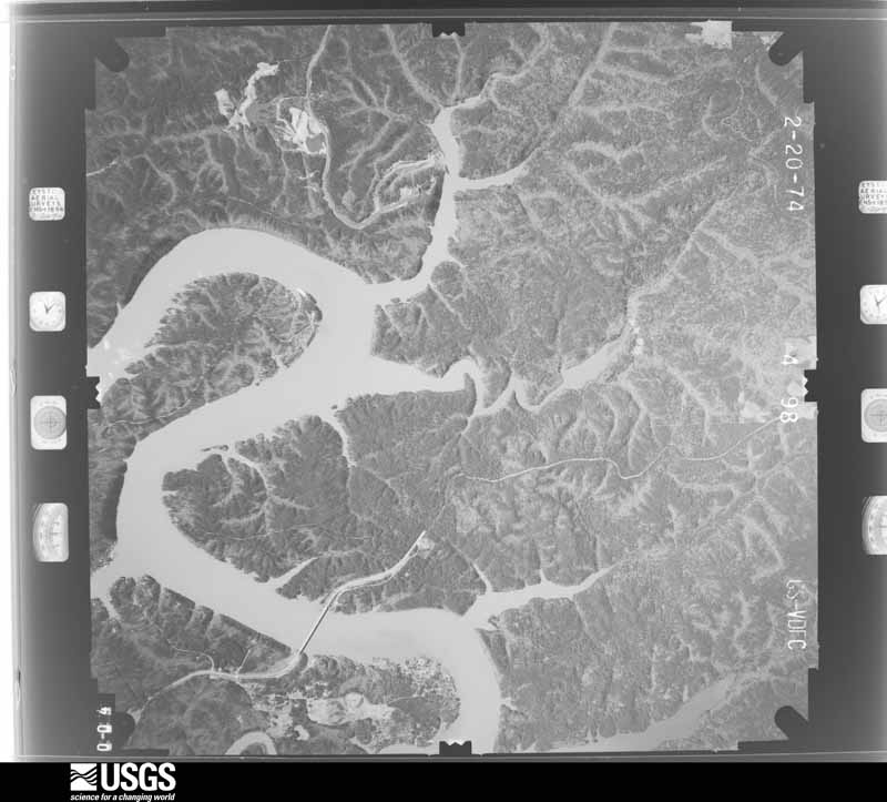 U.S. Geological Survey aerial photograph, 1974-02-20, scale 1:27000