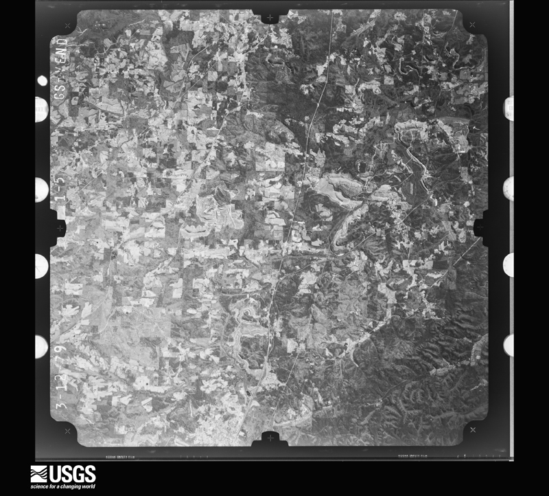 U.S. Geological Survey aerial photograph, 1979-03-12, scale 1:80000