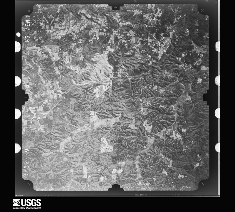 U.S. Geological Survey aerial photograph, 1979-03-12, scale 1:80000