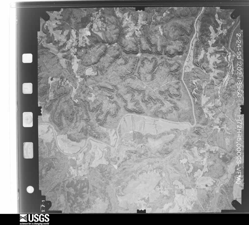 U.S. Geological Survey aerial photograph, 1990-02-01, scale 1:30000