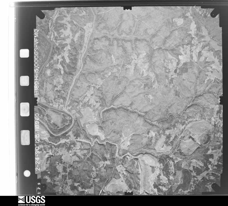 U.S. Geological Survey aerial photograph, 1990-02-01, scale 1:30000