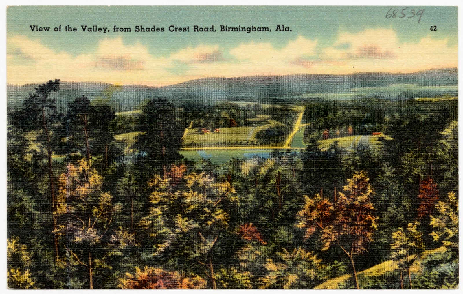 View of the Valley, from Shades Crest Road, Birmingham, Ala., Boston Public Library - undated