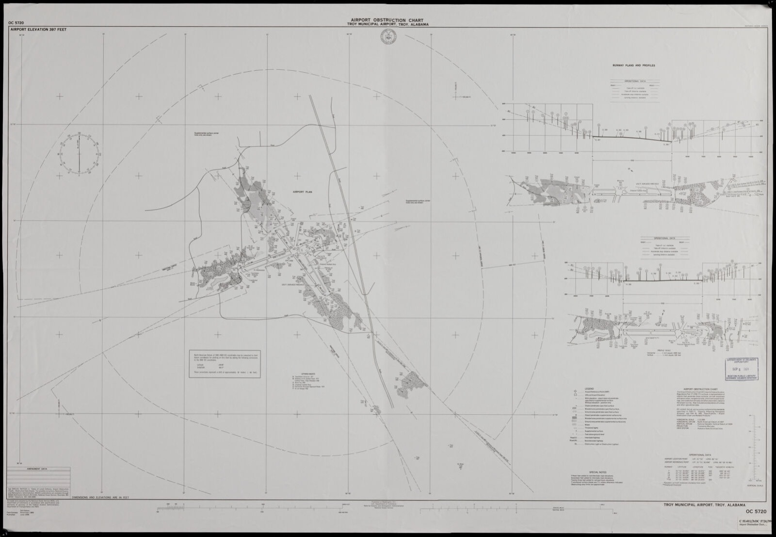 Airport obstruction chart, OC 5720, Troy Municipal Airport, Troy, Alabama, Boston Public Library - undated