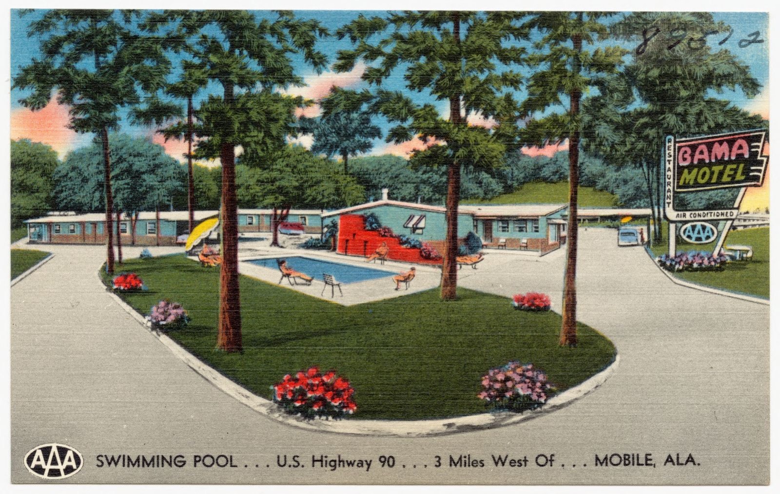Bama Motel & Restaurant, Boston Public Library - undated