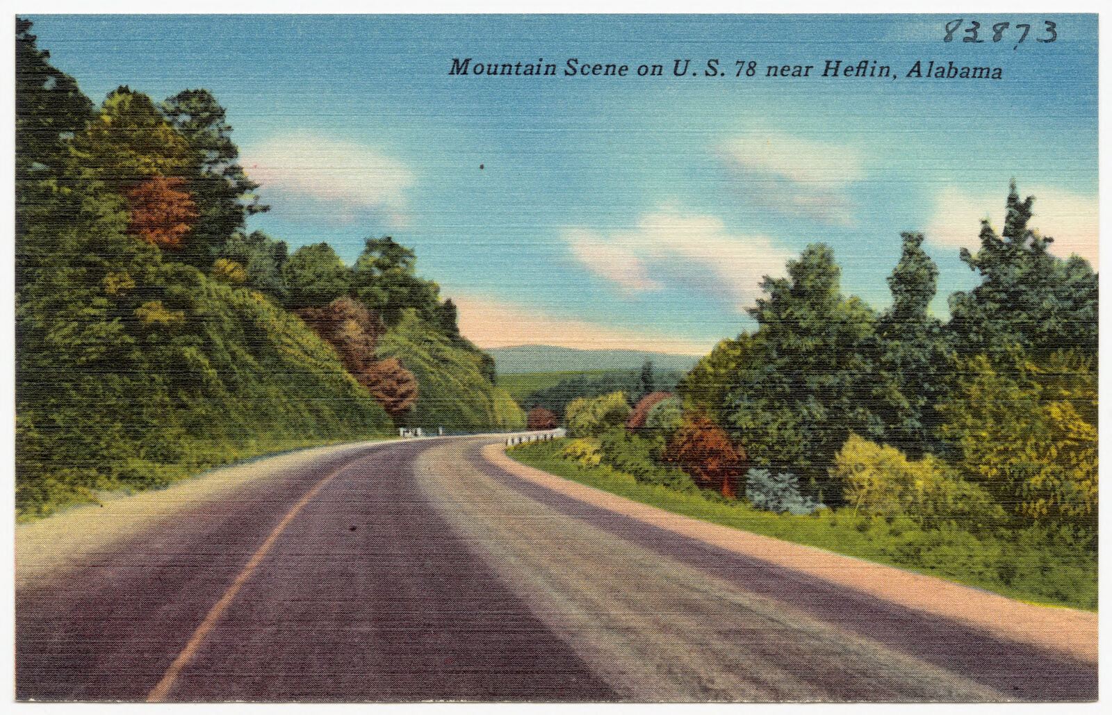 Mountain scene on U.S. 78 near Heflin, Alabama, Boston Public Library - undated
