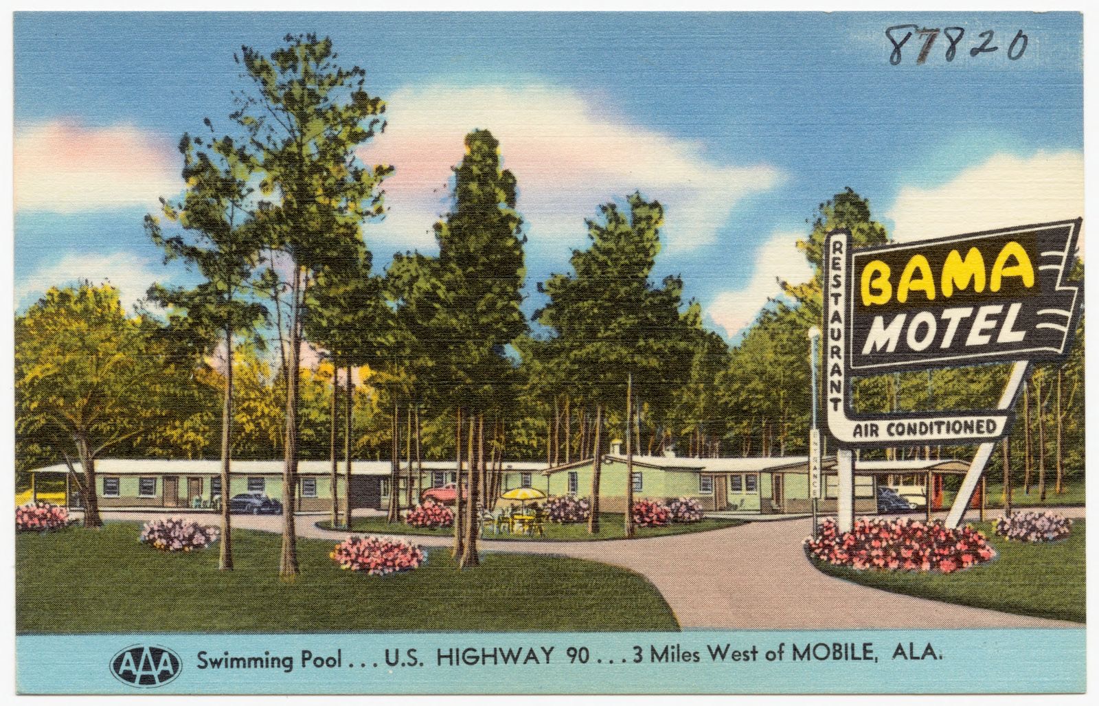 Bama Motel & Restaurant, Boston Public Library - undated