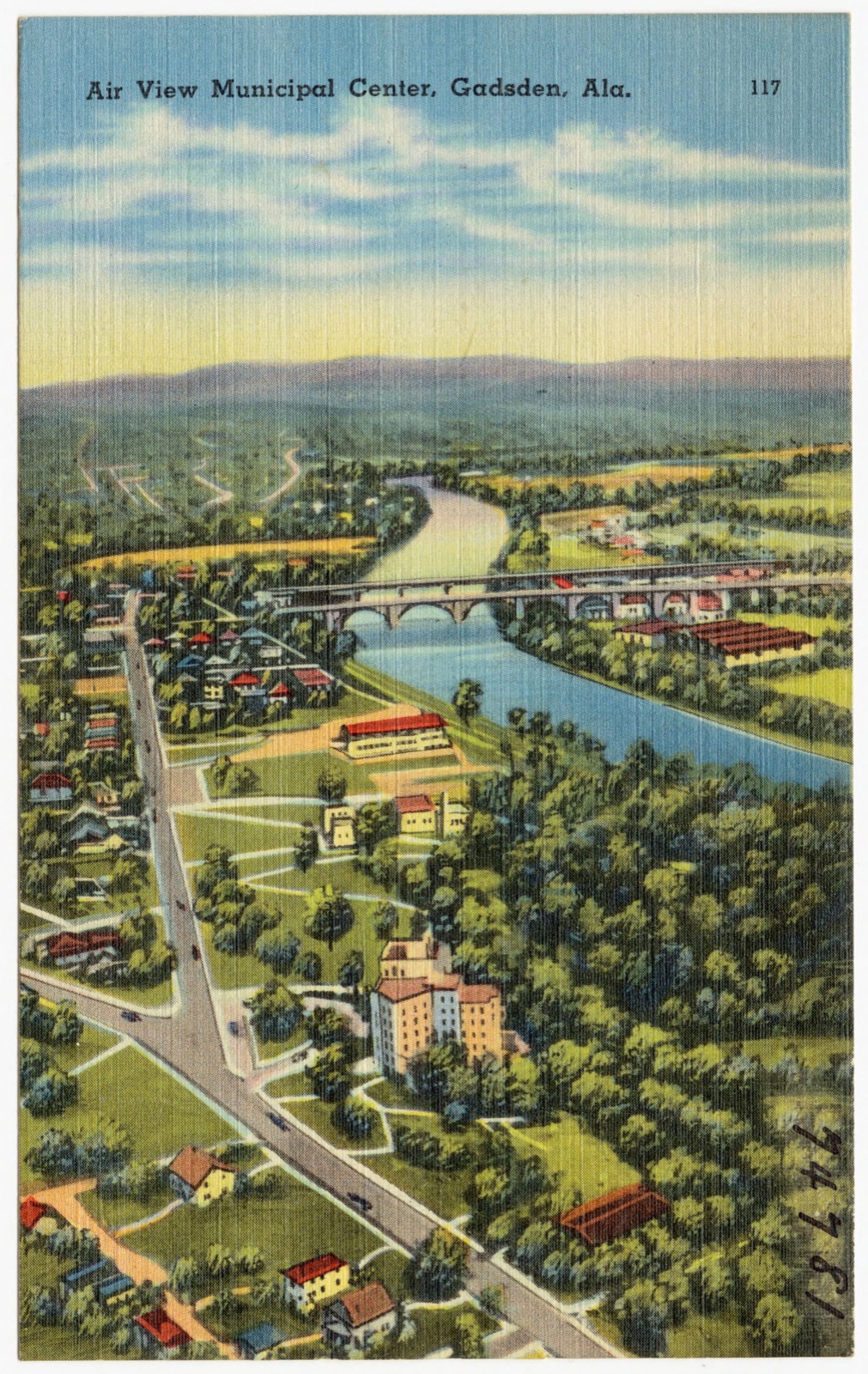 Air view municipal center, Gadsden, Ala., Boston Public Library - undated