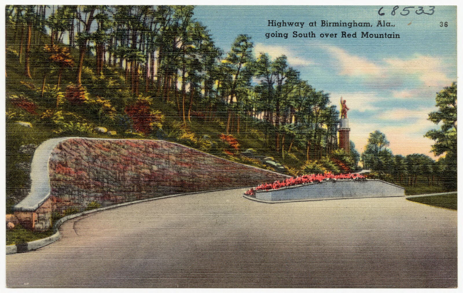 Highway at Birmingham, Ala., going south over Red Mountain, Boston Public Library - undated