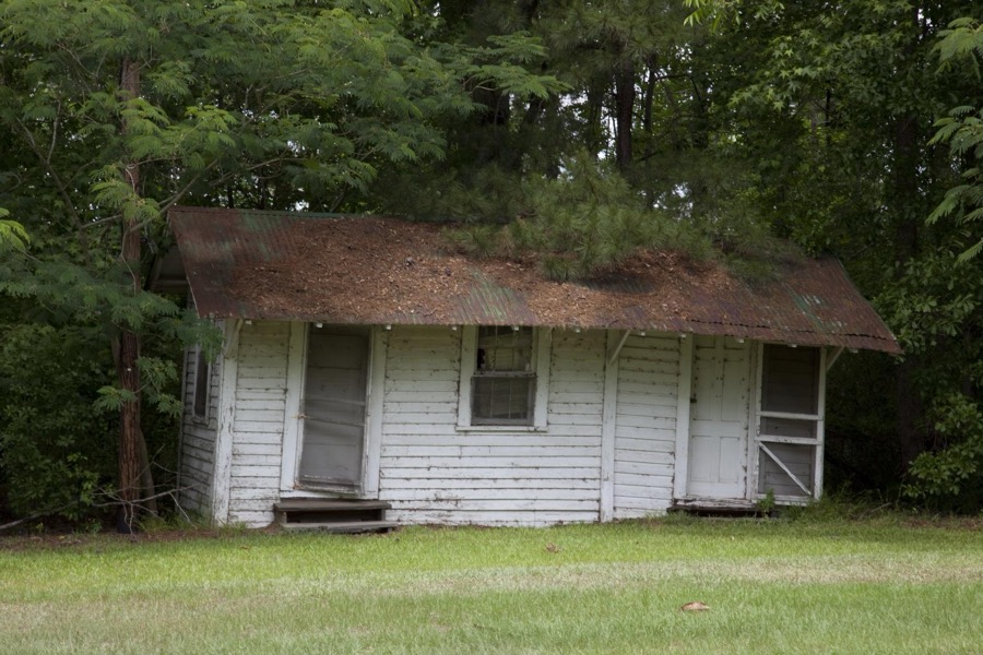 Old voting house on the Johnston property, where everyone in Washington County would go to cast their votes during the early 1900s. Leroy, Alabama