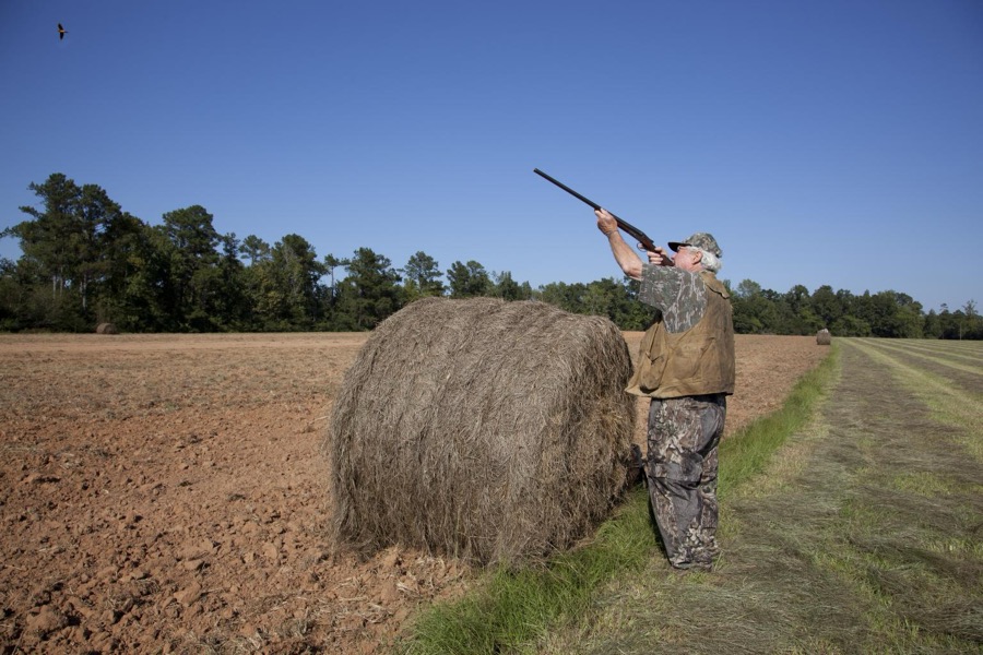 Charles Rutherford hunts dove in Monroe County, Alabama