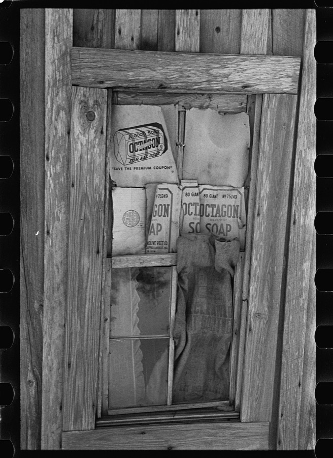 Window in a sharecropper's cabin, Walker County, Alabama