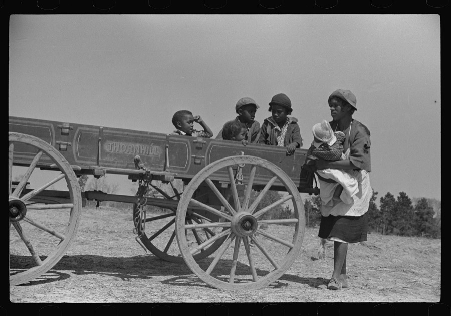 Charlie McGuire's family (tenant purchase clients) and their new wagon, Pike County, Alabama