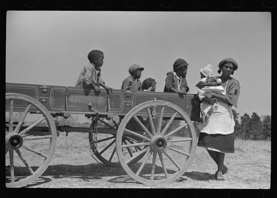 Charlie McGuire's family (tenant purchase clients) and their new wagon, Pike County, Alabama