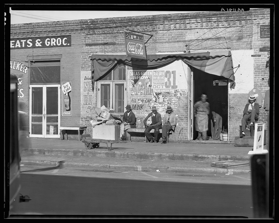 Sidewalk scene in Selma, Alabama