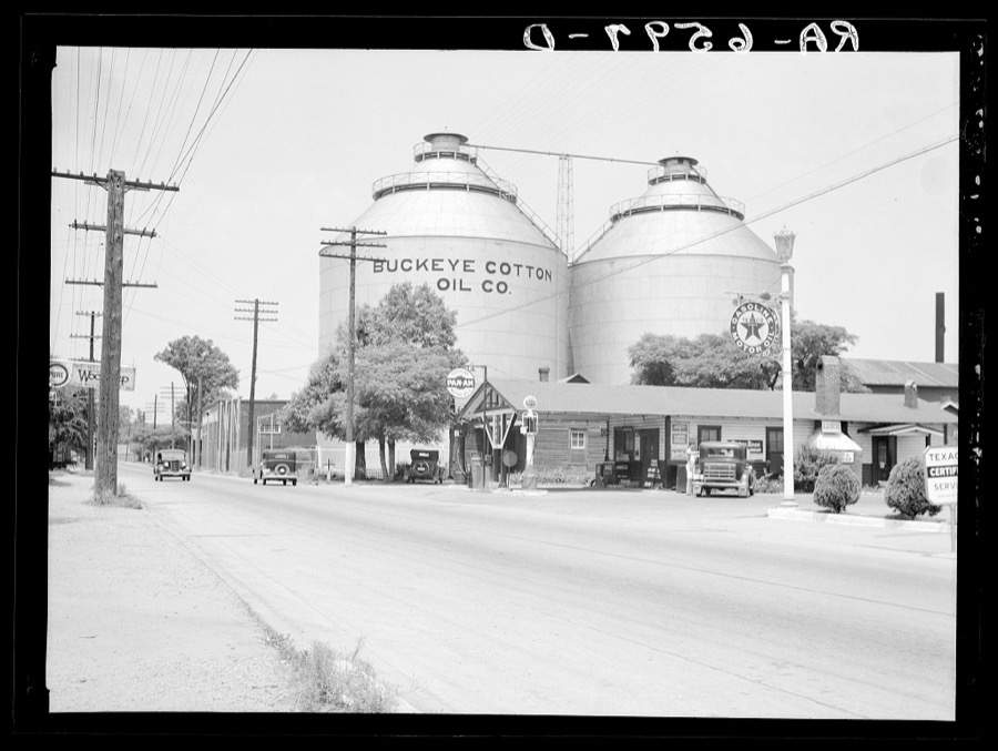 Cotton Oil Company tanks on the outskirts of Montgomery, Alabama