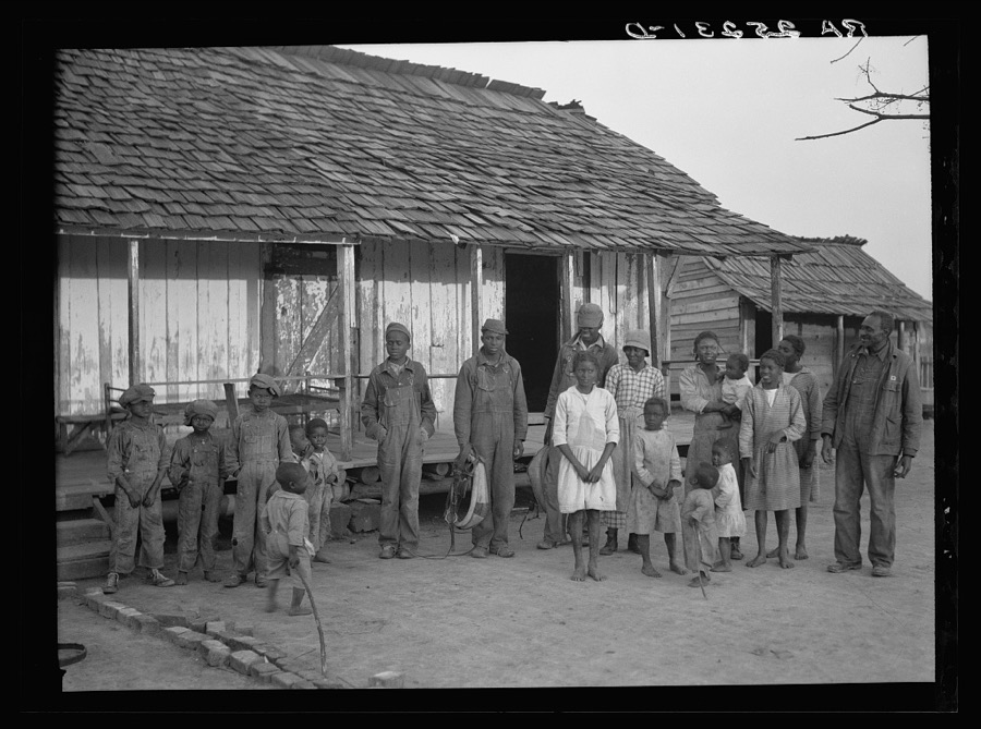Negroes, descendants of former slaves of the Pettway Plantation. They are living under primitive conditions on the plantation. Gees Bend, Alabama