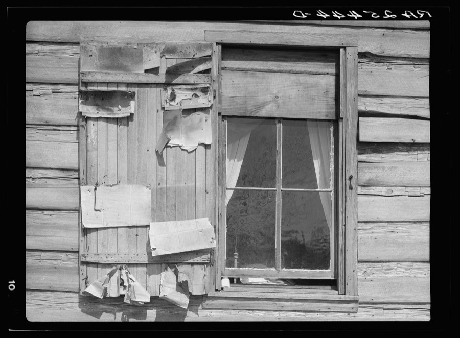 Window of tenant farmer's home. Montgomery County, Alabama