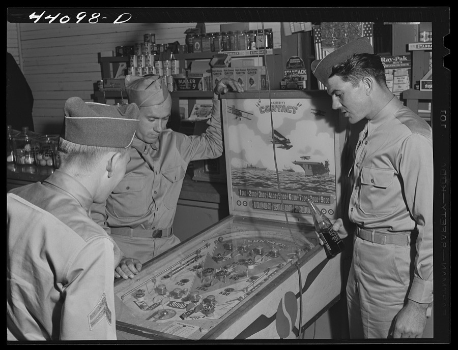 Soldiers from Fort Benning in a country store near Phenix City, Alabama