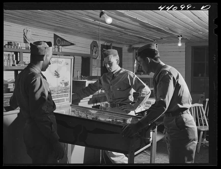 Soldiers from Fort Benning in a country store near Phenix City, Alabama