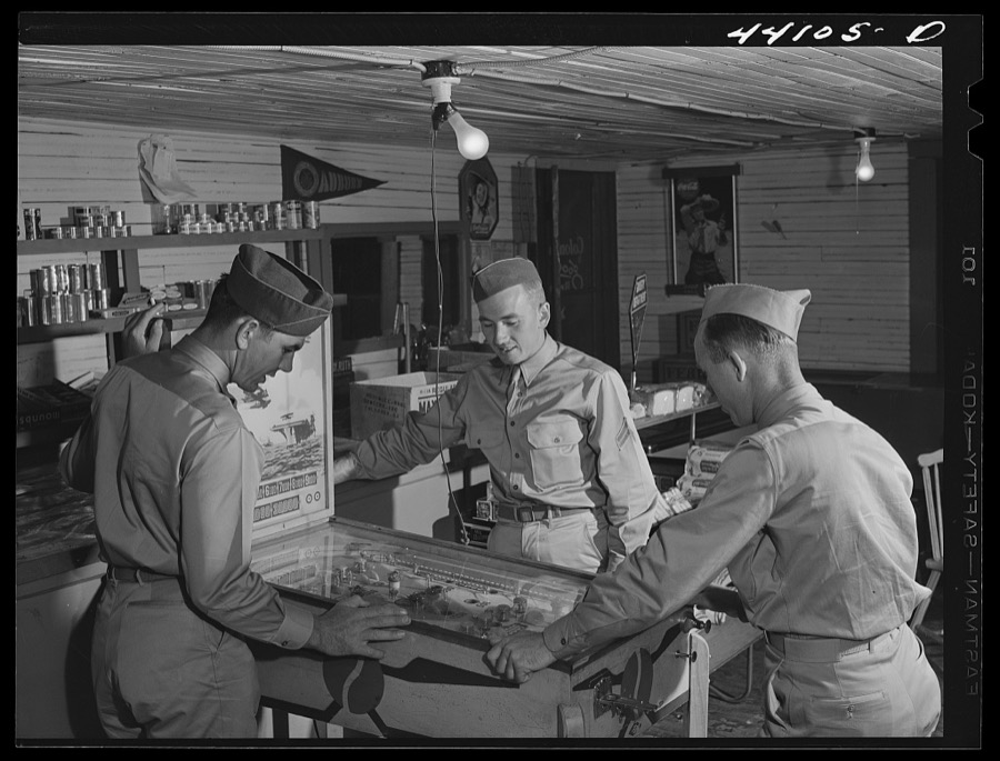 Soldiers from Fort Benning in a country store near Phenix City, Alabama