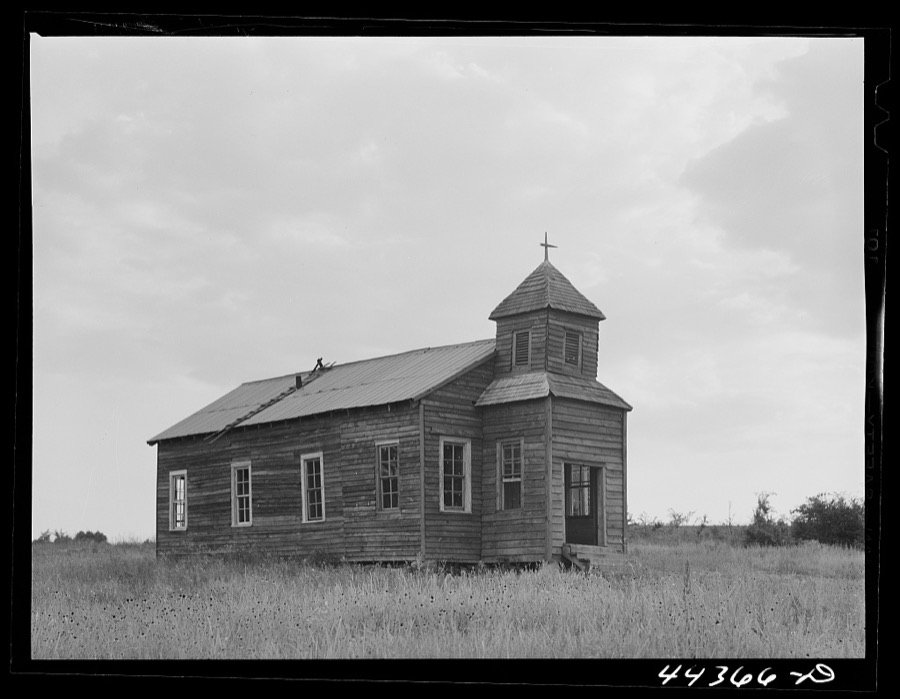 Church along route No. 80 near Lounsboro, Alabama