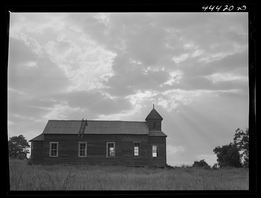 Church along route No. 80 near Lounsboro, Alabama