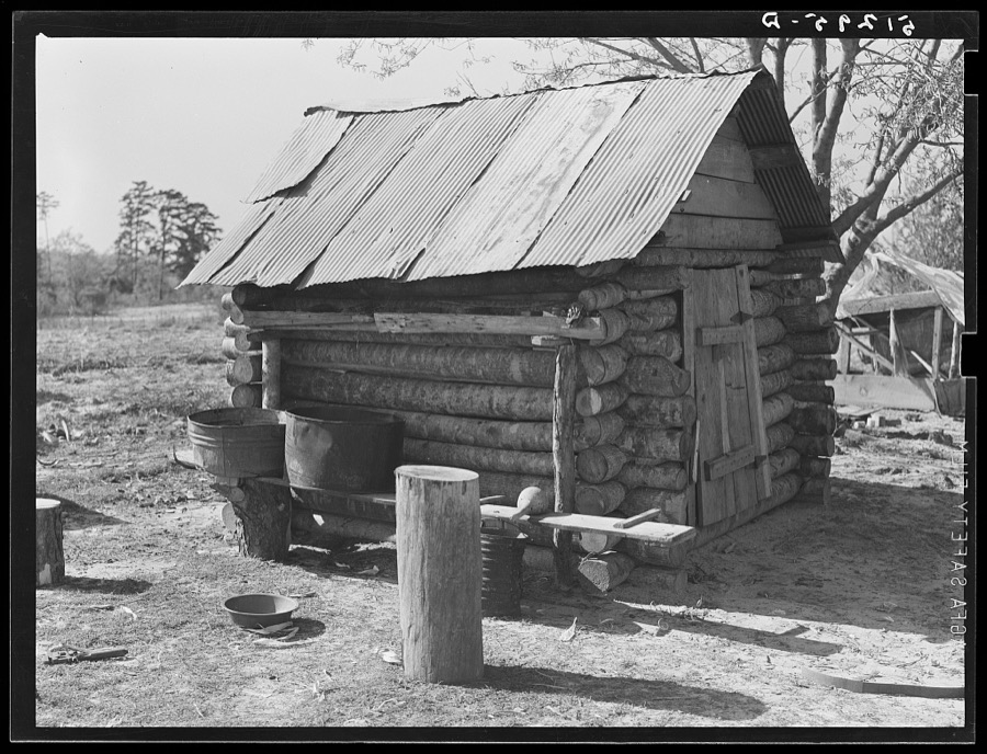 Smokehouse and washhouse built by rehabilitation family. Pike County, Alabama