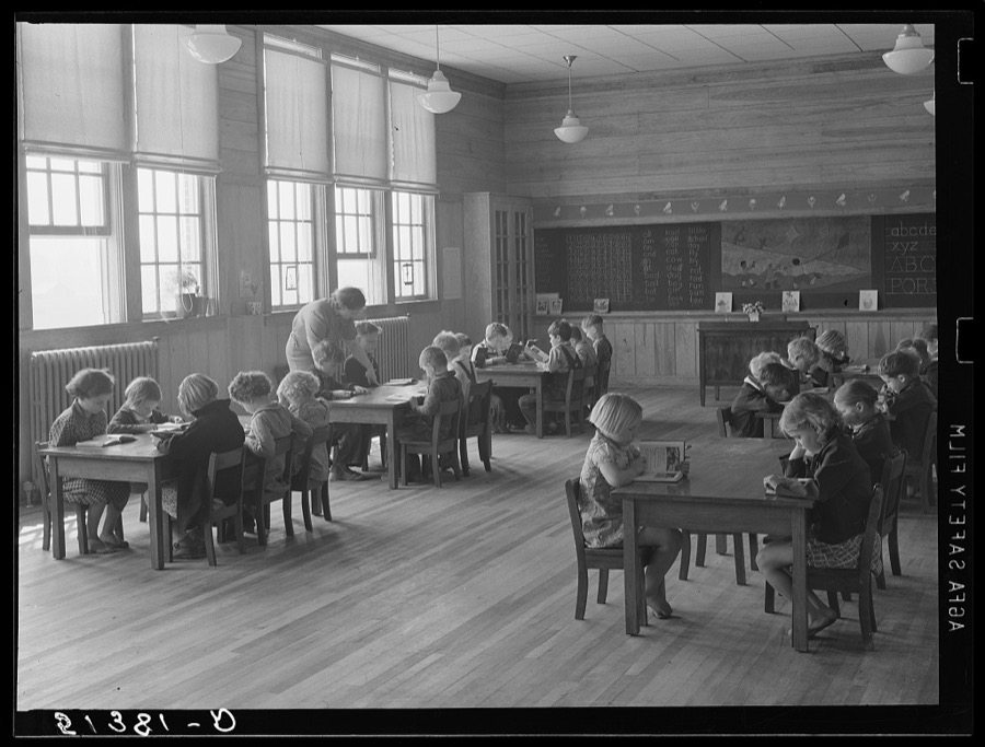 First grade children and teacher. Goodman School, Coffee County, Alabama