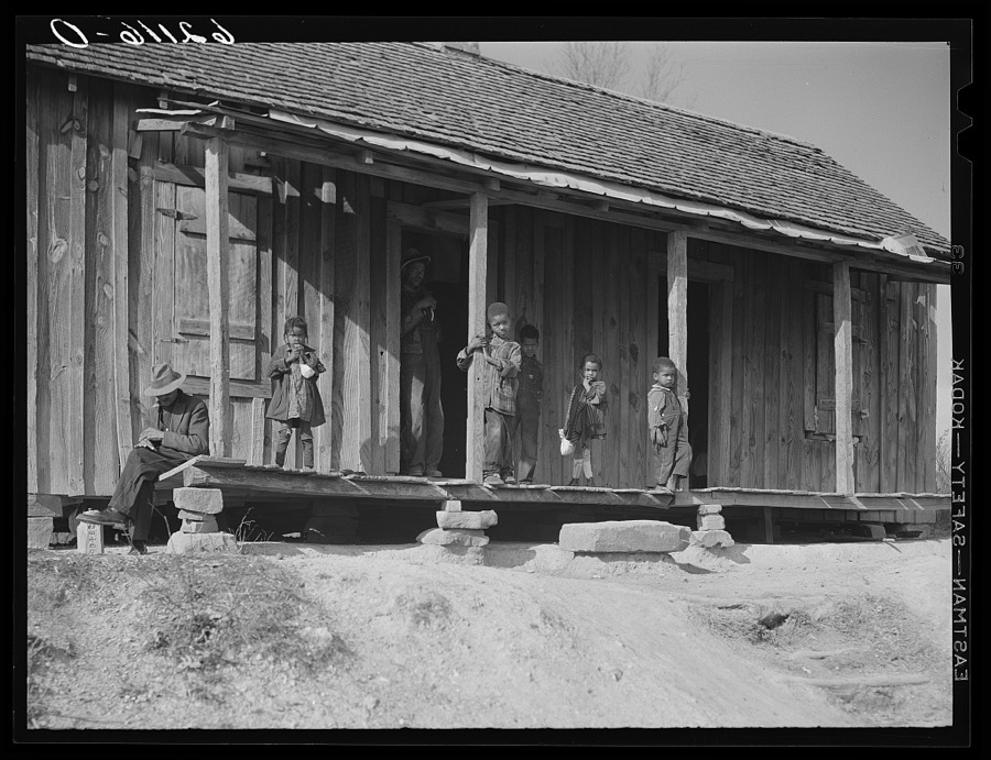 Front porch of sharecropper home. Etowah County, Alabama