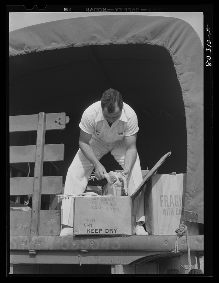 Private Sykes, assistant mess sergeant says, "I never have seen such clean birds." Craig Field, Southeastern Air Training, Selma, Alabama