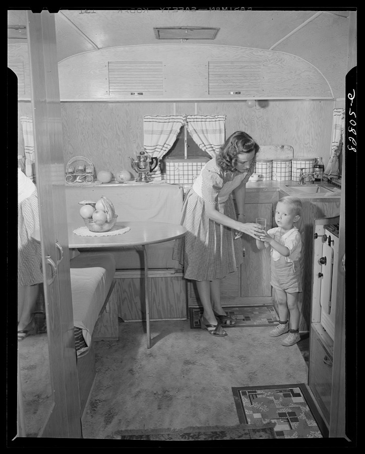 Childersburg, Alabama. Mrs. R.S. Peek, wife of defense construction worker solved her housing problem by buying a trailer