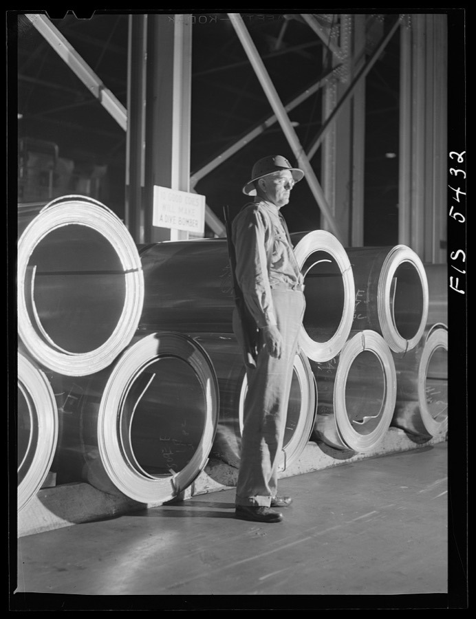 Sheffield, Alabama. Reynolds Alloys Company. Rolls of Aluminum