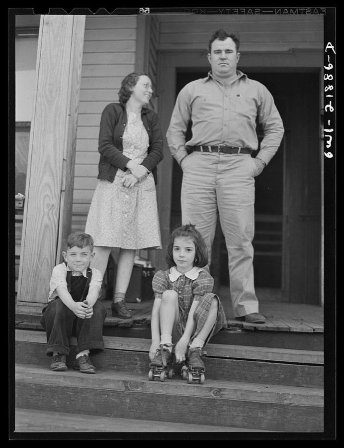 Montgomery, Alabama. Marvin Johnson, truck driver, with his family