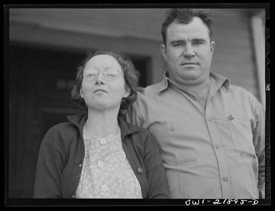 Montgomery, Alabama. Marvin Johnson, truck driver, with his family