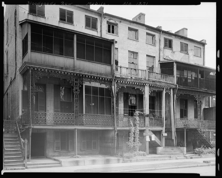 Bloodgoods Row, 306-308-310 Monroe St., Mobile, Mobile County, Alabama