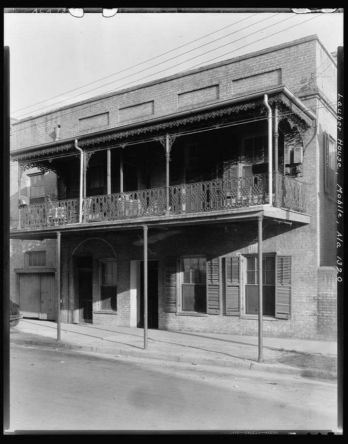 Lauber House, 107 Theatre St., Ironwork, Mobile, Mobile County, Alabama