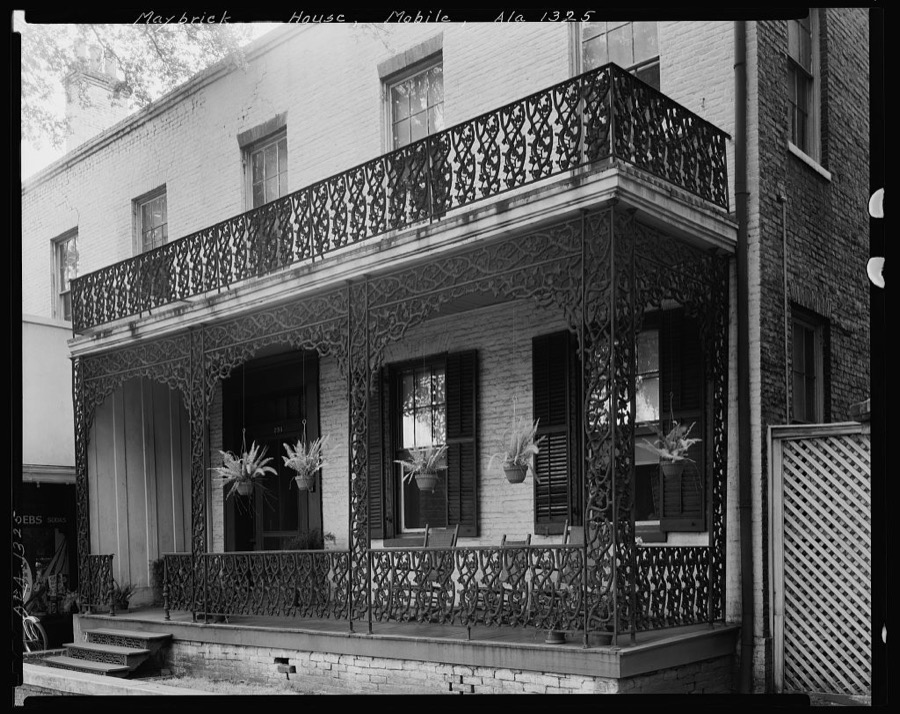 Maybrick House, 254 Government St., Porch, Mobile, Mobile County, Alabama
