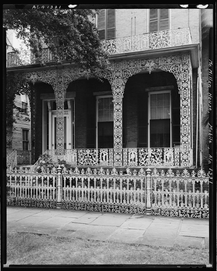 McMillan House, 256 Joachim St., Ironwork, Mobile, Mobile County, Alabama