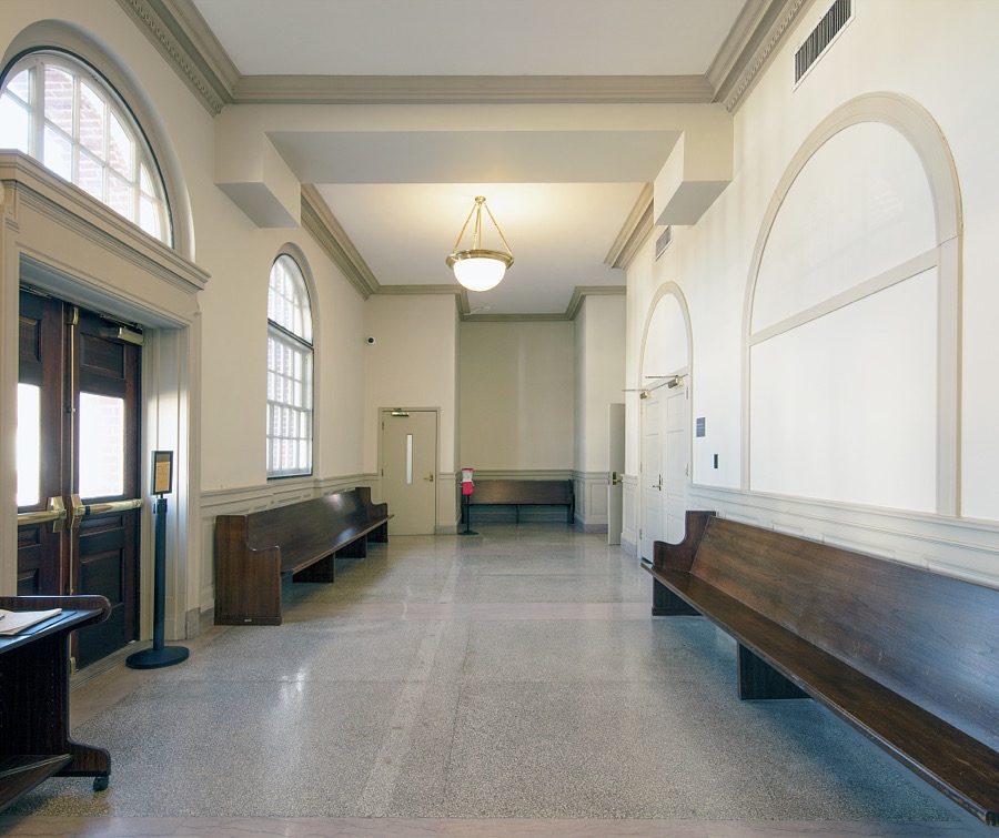 Lobby in the George W. Andrews Federal Building and U.S. Courthouse is a historic government building in Opelika, Alabama