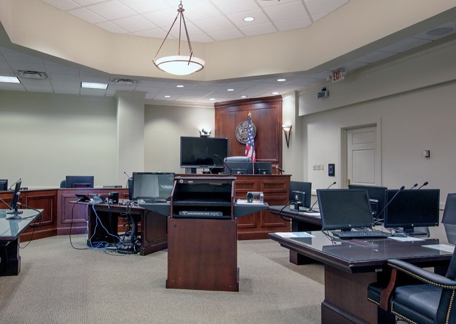 Room in the George W. Andrews Federal Building and U.S. Courthouse is a historic government building in Opelika, Alabama