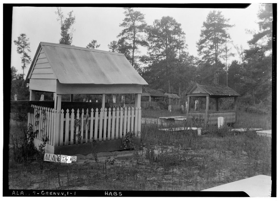 Fort Dale Cemetery, Grave Houses, State Highway 185, Greenville, Butler County, AL