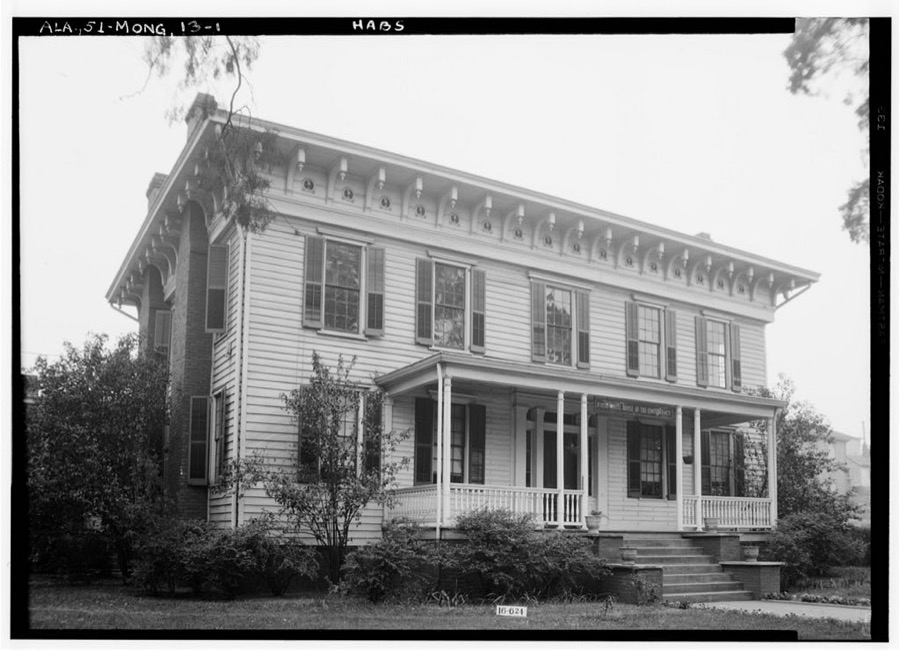 First White House of the Confederacy, 625 Washington Street (moved from Bibb & Lee Streets), Montgomery, Montgomery County, AL