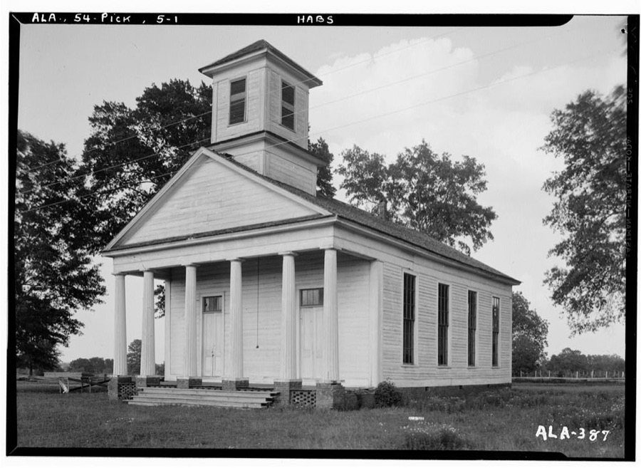 Pickensville Methodist Church, Ferguson Street & Chopitoolas Avenue, Pickensville, Pickens County, AL