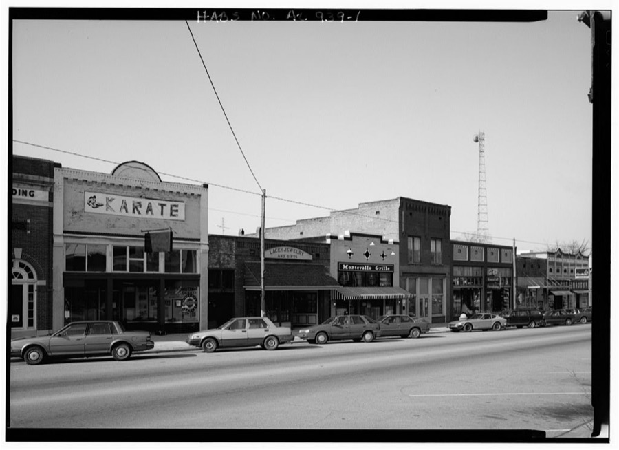 Main Street (Commercial Streetscapes), Montevallo, Shelby County, AL
